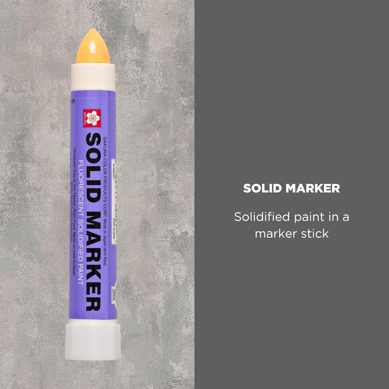 SAKURA SOLID MARKER Sakura Solid Paint Markers - Permanent Marker Pens - Window, Wood & Glass Marker - Fluorescent Orange Paint - 12 Pack - Image 2